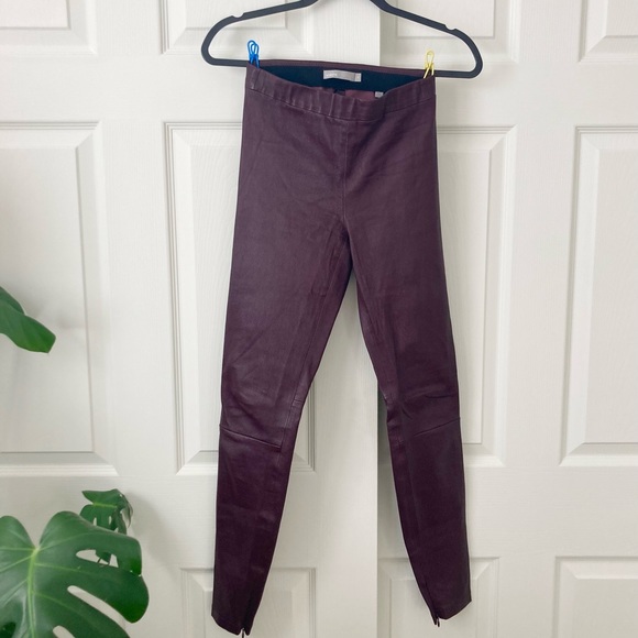 Vince Leather Zip Ankle Leggings - Picture 3 of 9